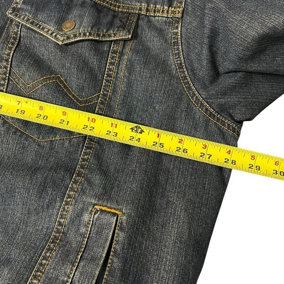 Wrangler Western Sherpa Lined Denim Trucker Jacket Blue Size XL 74256RT - Picture 10 of 12